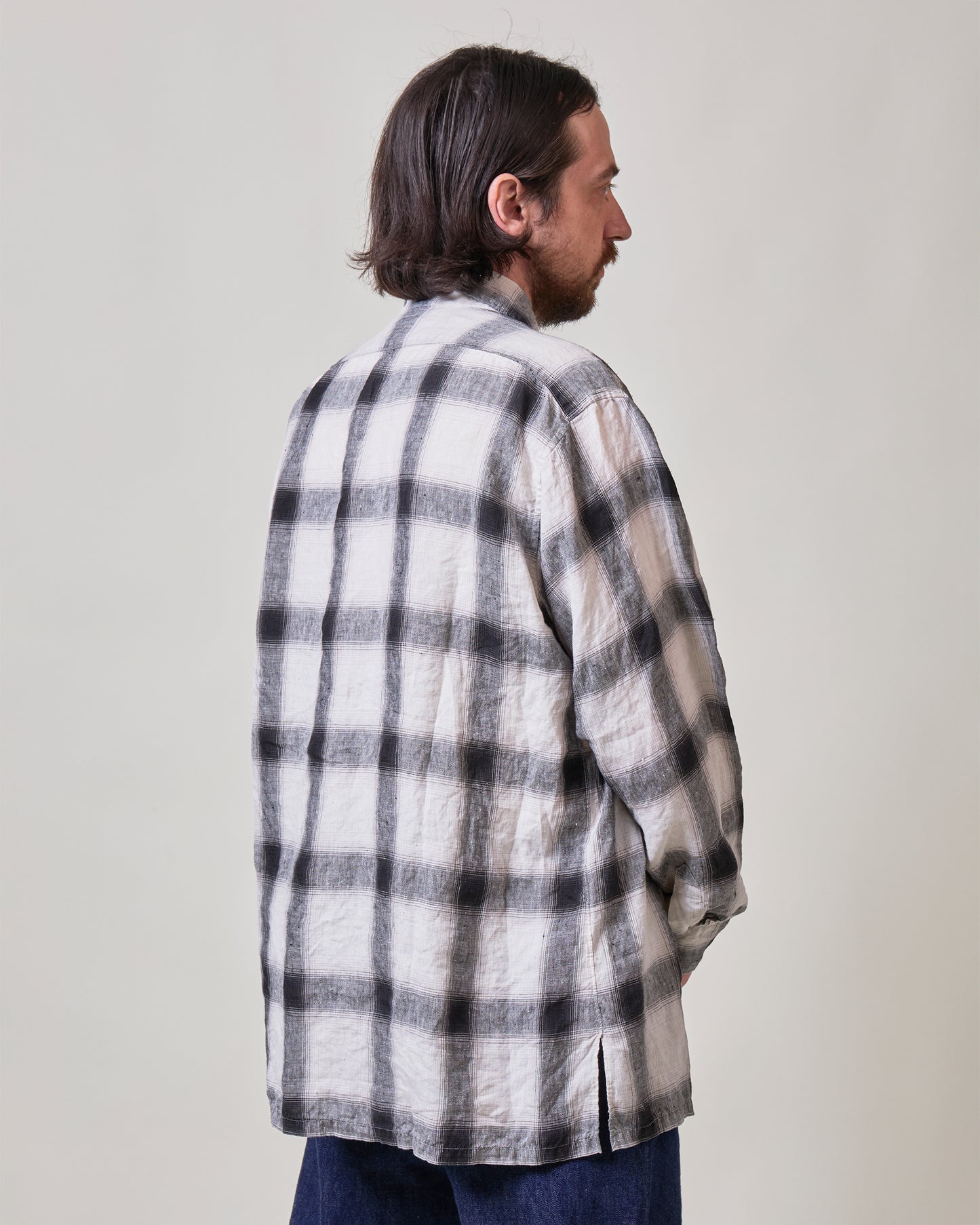 Linen Ombre check shirt