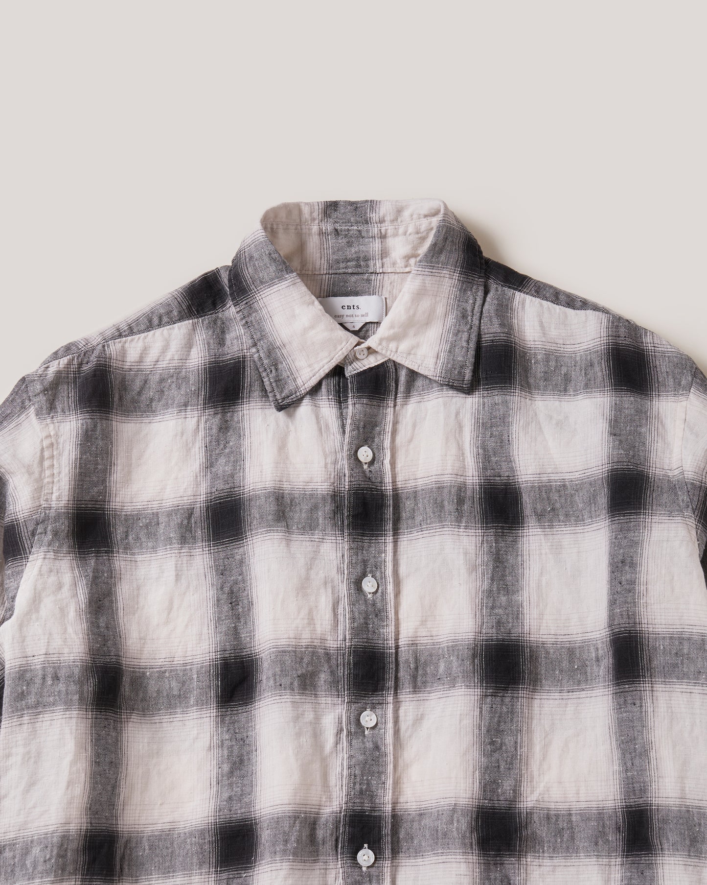 Linen Ombre check shirt