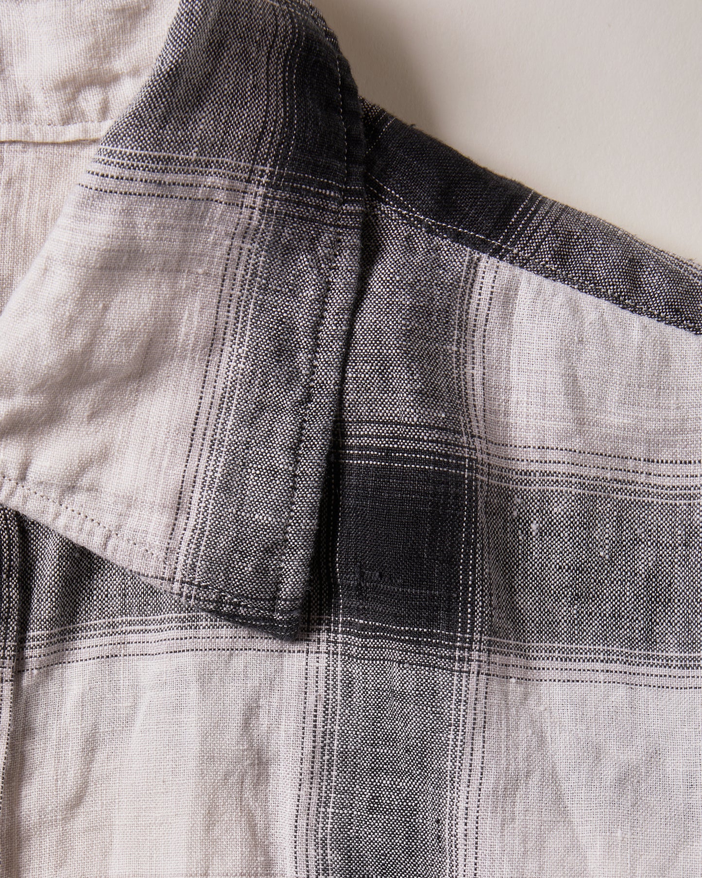 Linen Ombre check shirt