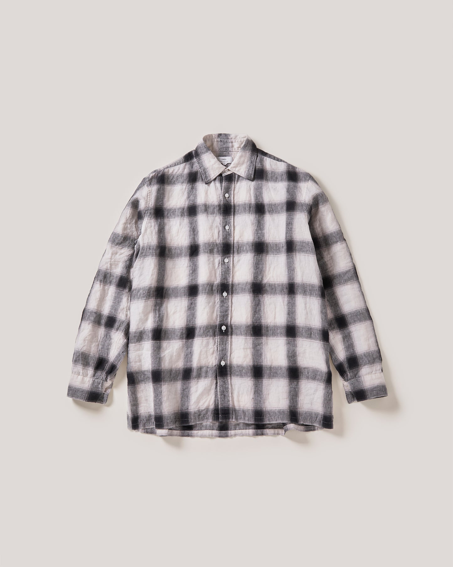 Linen Ombre check shirt